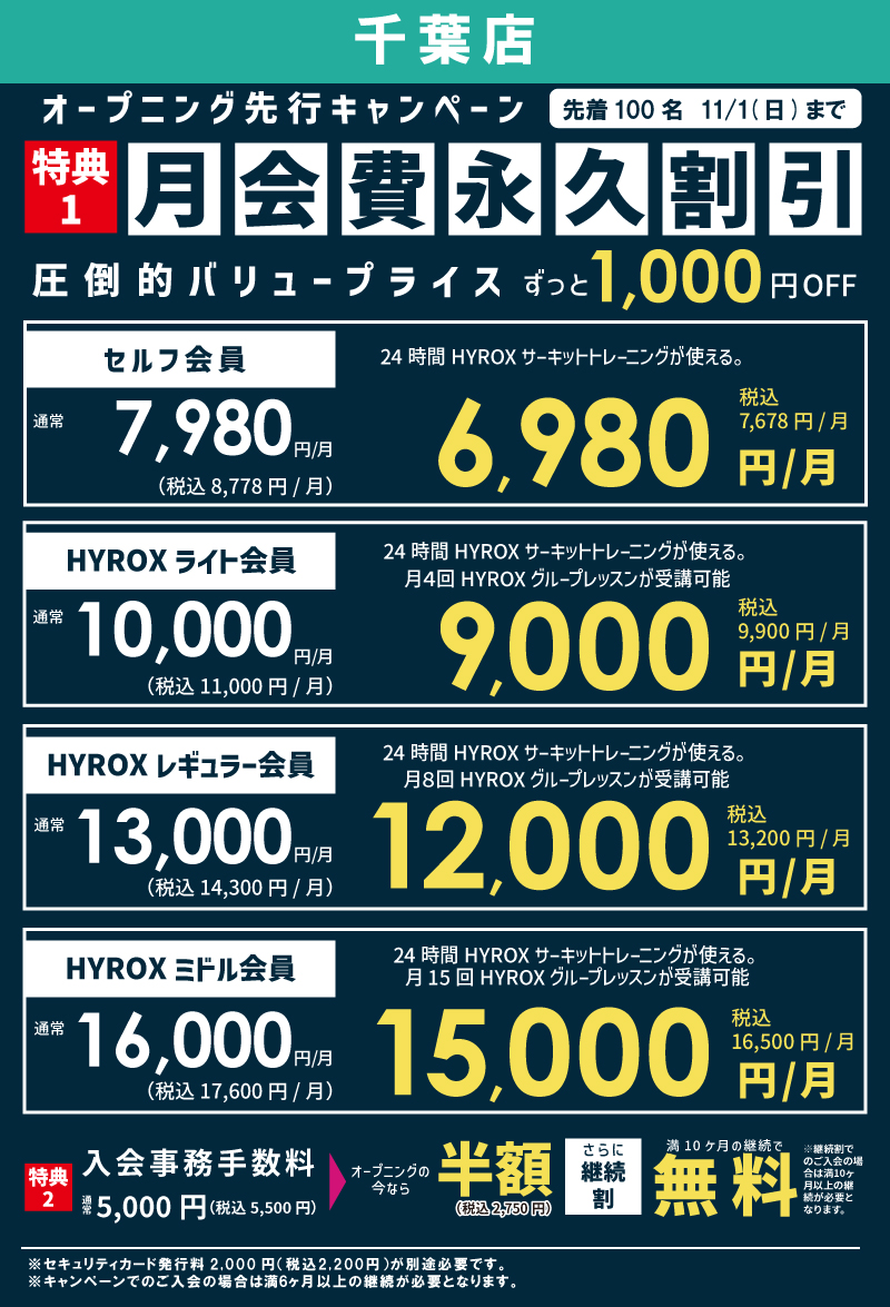 千葉店キャンペーン情報